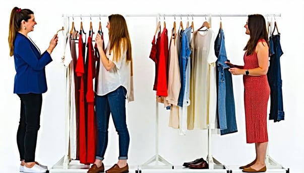 generate image of women trying clothes-1