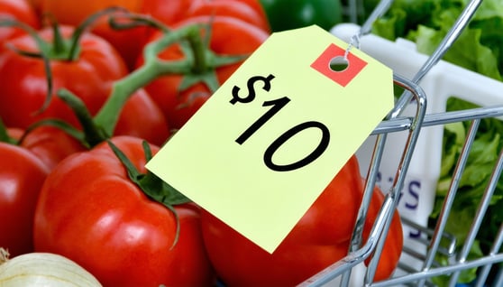 price tag saying 10 on a grocery item-1