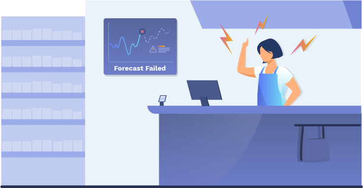 retailer worried due to forecast inaccuracy and failure